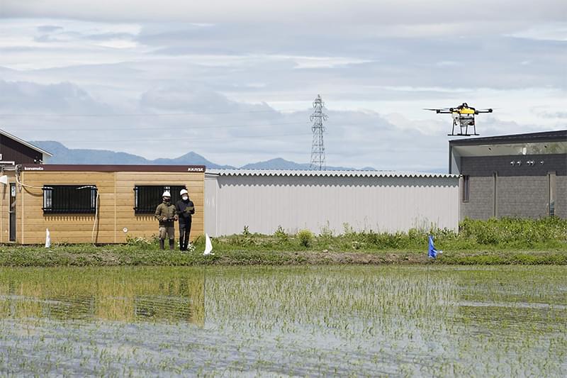 ドローンによる農薬散布の高精度化